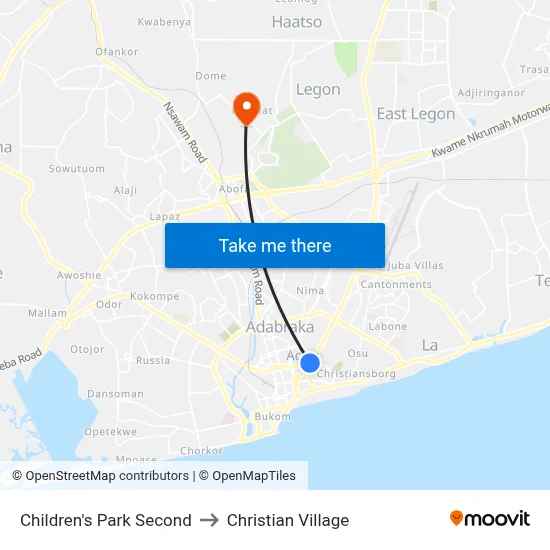 Children's Park Second to Christian Village map