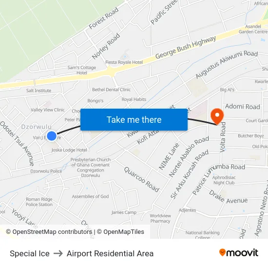 Special Ice to Airport Residential Area map