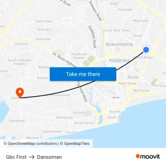 Gbc First to Dansoman map