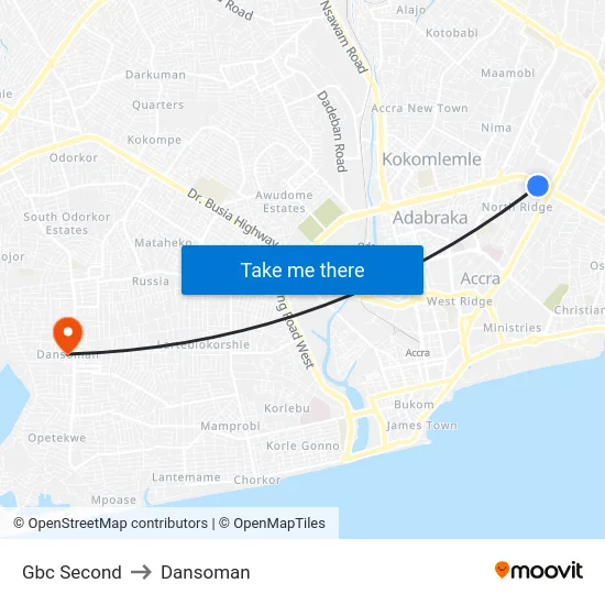 Gbc Second to Dansoman map