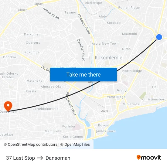 37 Last Stop to Dansoman map