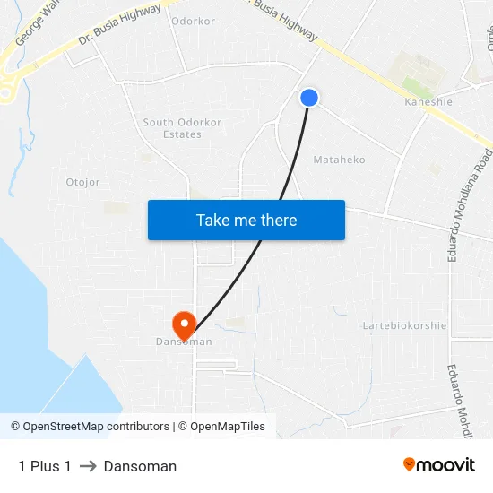 1 Plus 1 to Dansoman map