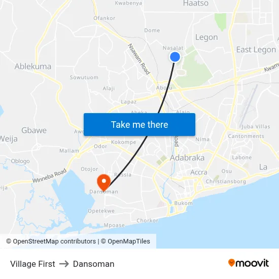 Village First to Dansoman map