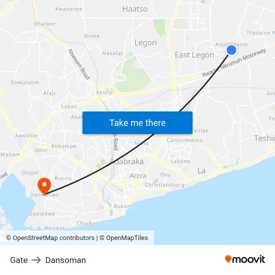 Gate to Dansoman map