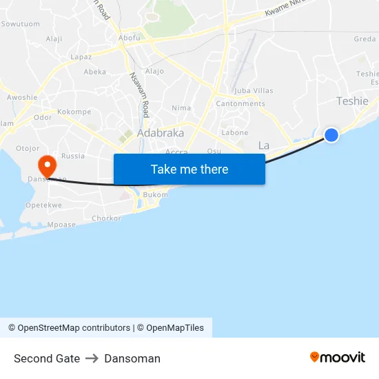 Second Gate to Dansoman map