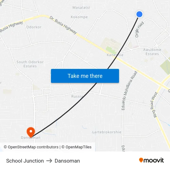 School Junction to Dansoman map