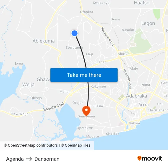 Agenda to Dansoman map