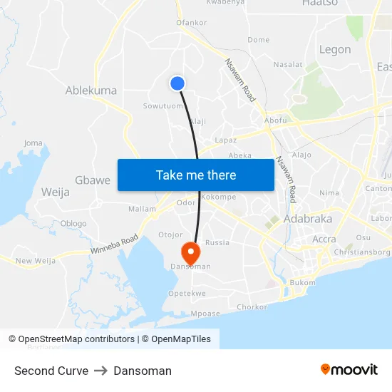 Second Curve to Dansoman map