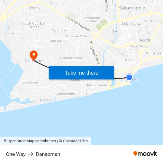 One Way to Dansoman map