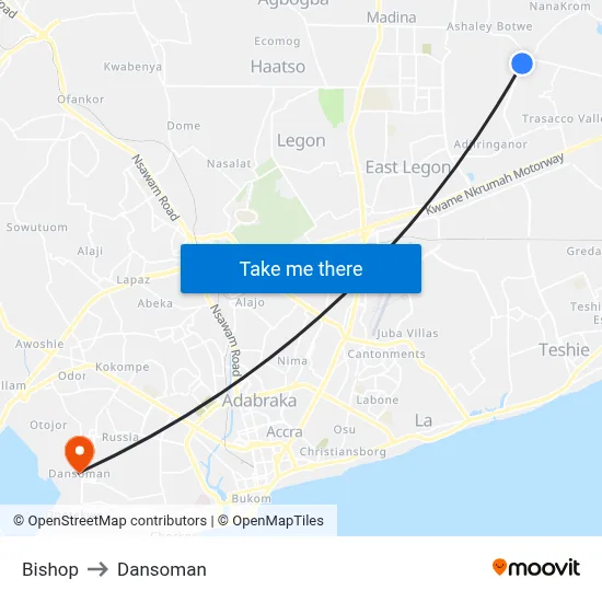 Bishop to Dansoman map