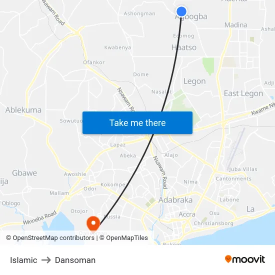 Islamic to Dansoman map