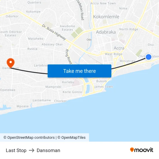 Last Stop to Dansoman map