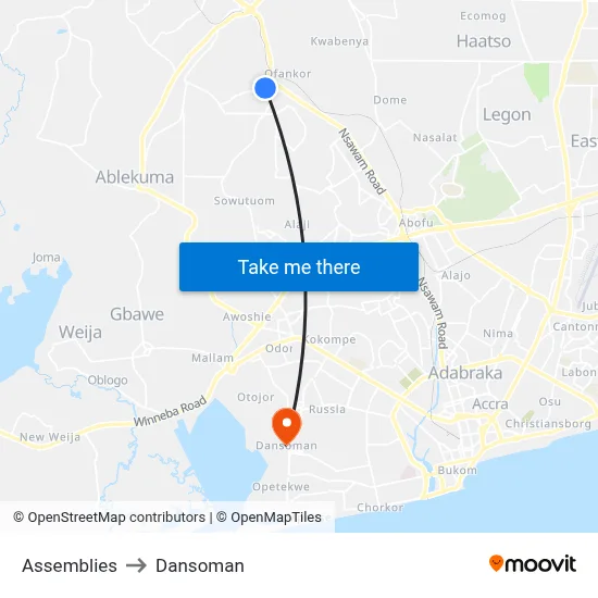 Assemblies to Dansoman map