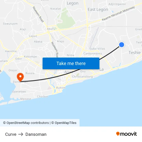 Curve to Dansoman map