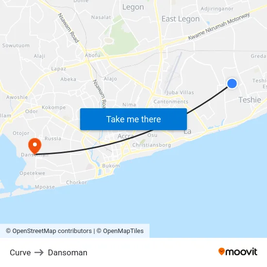Curve to Dansoman map