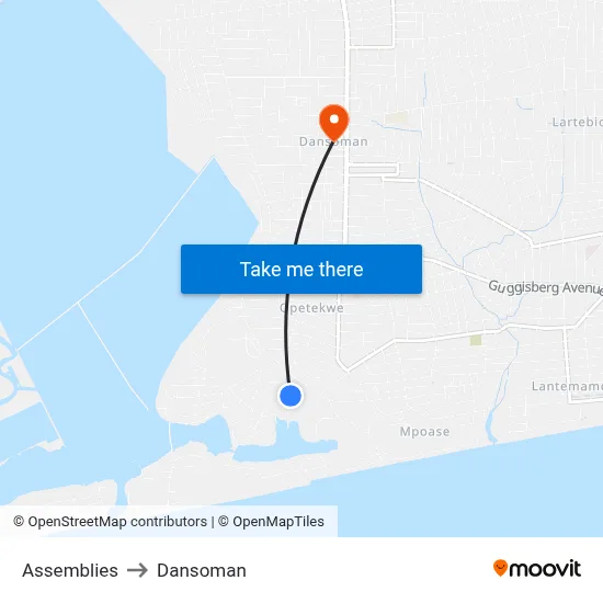 Assemblies to Dansoman map