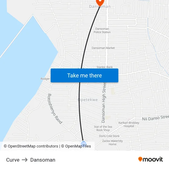Curve to Dansoman map