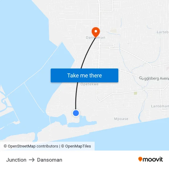 Junction to Dansoman map