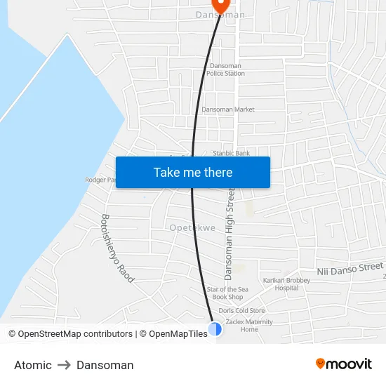 Atomic to Dansoman map