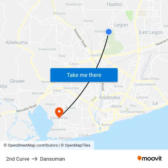2nd Curve to Dansoman map