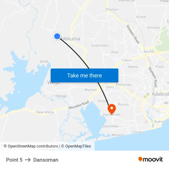 Point 5 to Dansoman map