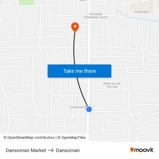 Dansoman Market to Dansoman map