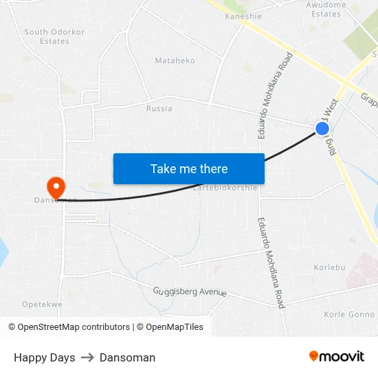 Happy Days to Dansoman map