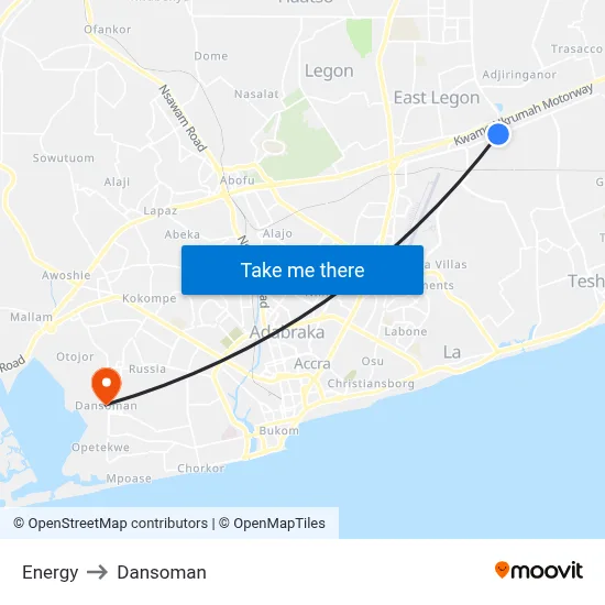 Energy to Dansoman map