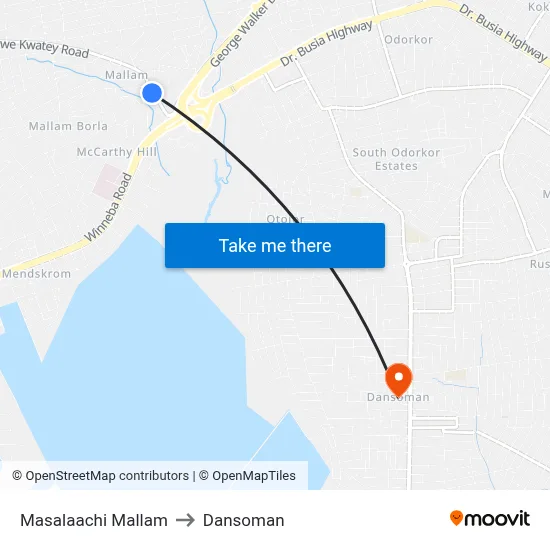 Masalaachi Mallam to Dansoman map