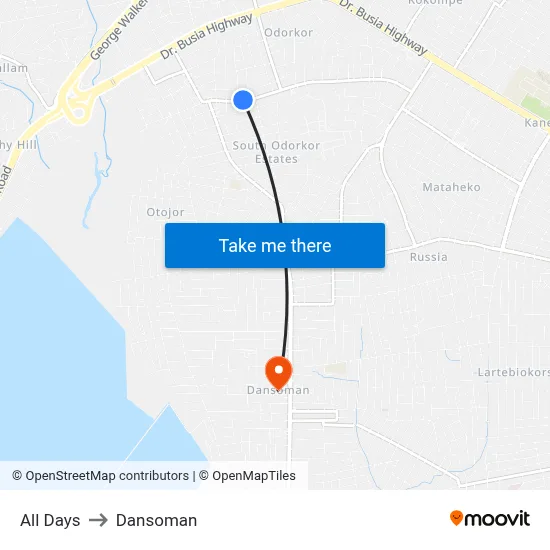All Days to Dansoman map