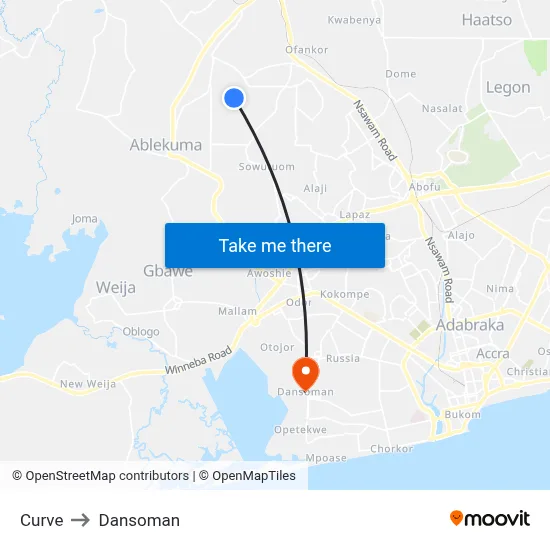 Curve to Dansoman map