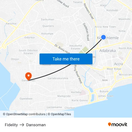 Fidelity to Dansoman map