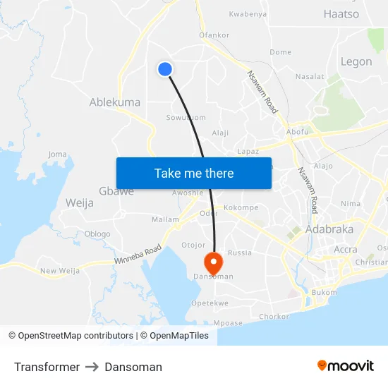 Transformer to Dansoman map