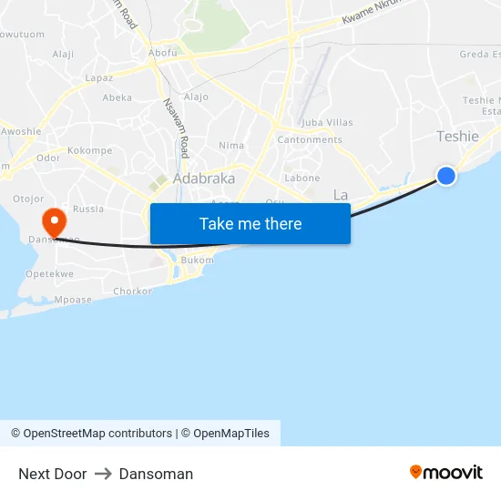 Next Door to Dansoman map