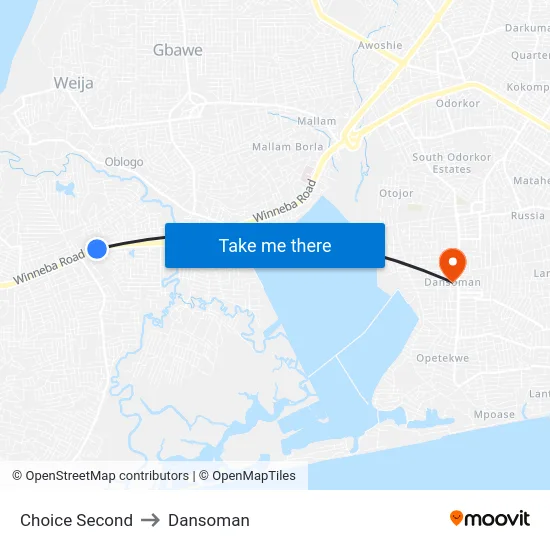 Choice Second to Dansoman map