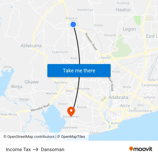 Income Tax to Dansoman map