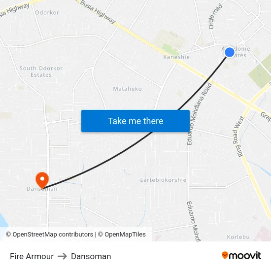 Fire Armour to Dansoman map