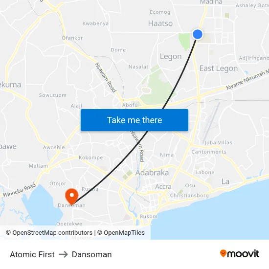 Atomic First to Dansoman map