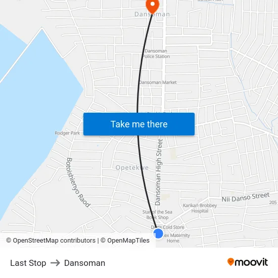 Last Stop to Dansoman map