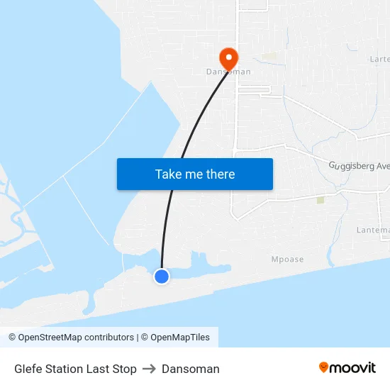 Glefe Station Last Stop to Dansoman map