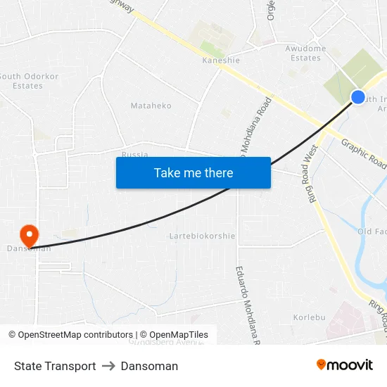 State Transport to Dansoman map