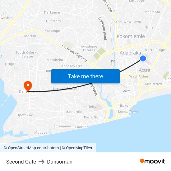 Second Gate to Dansoman map
