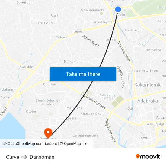 Curve to Dansoman map