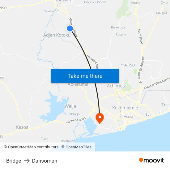 Bridge to Dansoman map