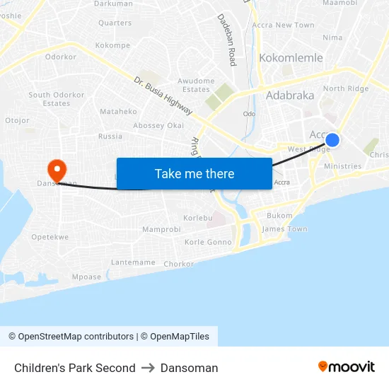 Children's Park Second to Dansoman map