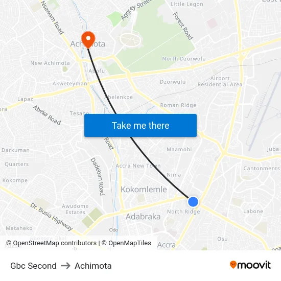 Gbc Second to Achimota map