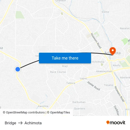 Bridge to Achimota map