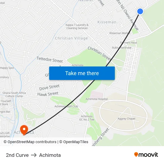 2nd Curve to Achimota map