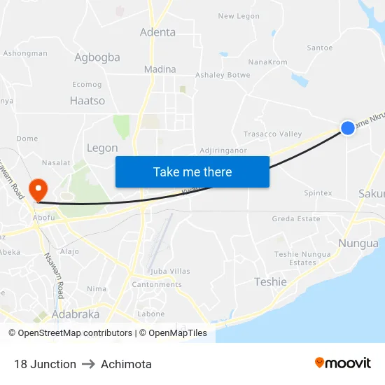 18 Junction to Achimota map