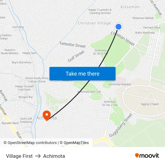 Village First to Achimota map